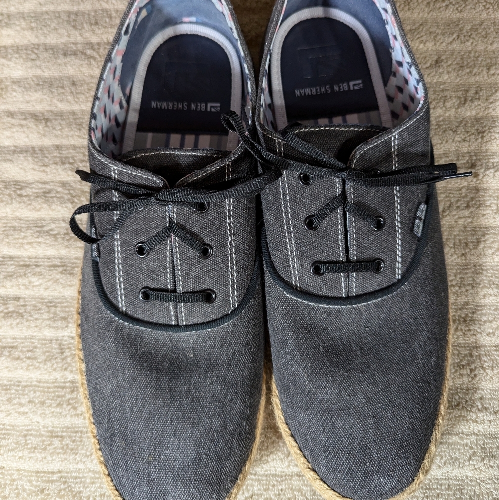 Ben Sherman Sherman Oxford Lace Up with Rubber Sole and Jute base